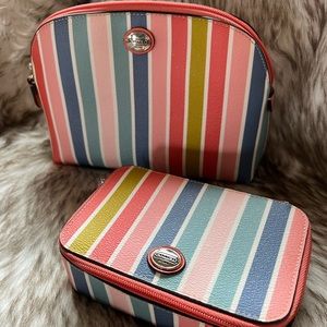 Coach makeup bag and jewelry case